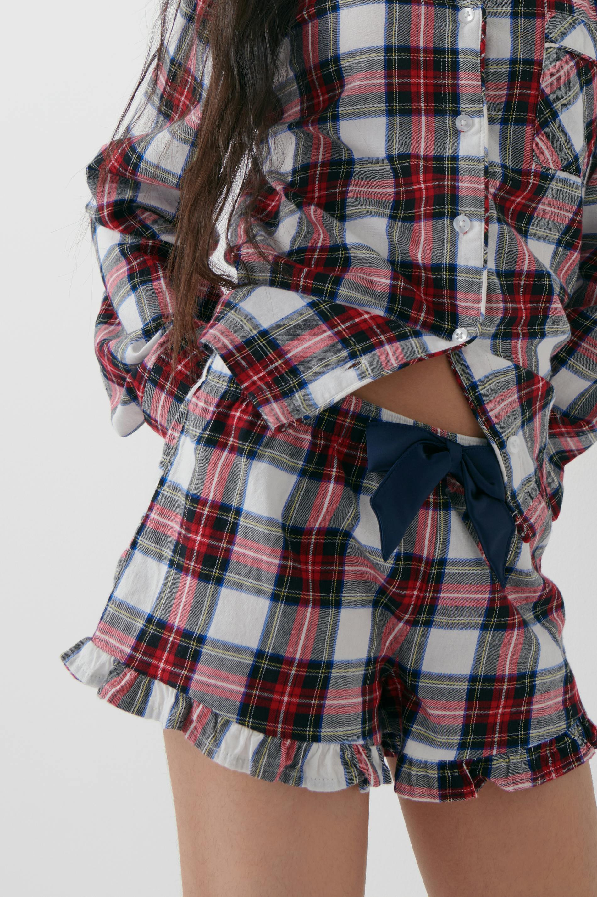 Y flannel pj shorts