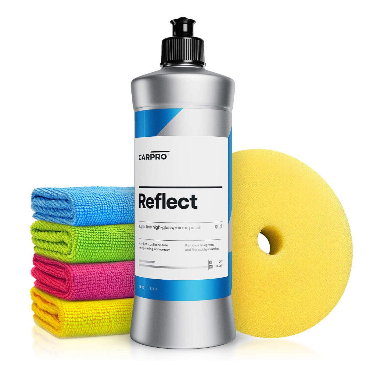 CarPro Politur Set Reflect |   Ø125mm Pad Hochglanzpolitur 500g