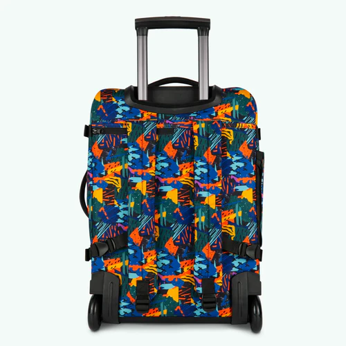 Small 2-wheel soft-sided suitcase, Boulogne blue