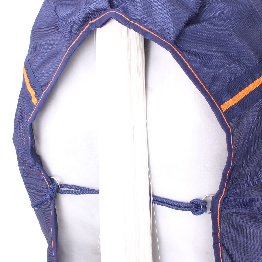 Bucas Pferde-Abschwitzdecke Bucas Therapy Mesh Cooler - Navy/Orange