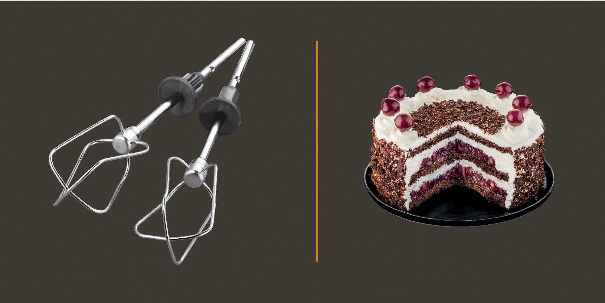Krups Handmixer 3 Mix 9000 Deluxe GN9011, 500 W, stufenlose Geschwindigkeiten mit langsamem Start+Turbo-& Auswurftaste