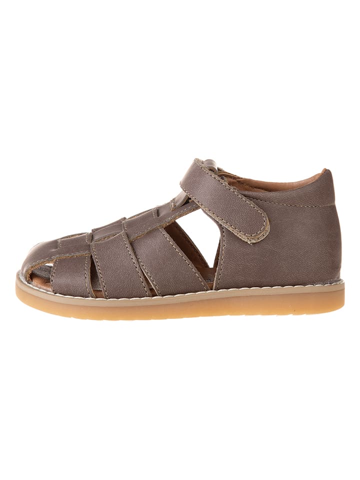 kmins Leder-Halbsandalen in Braun günstig kaufen