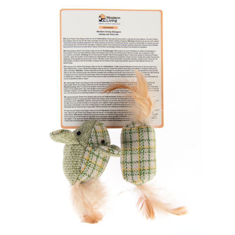 Modern Living Glasgow Katzenspielzeug-Set Mäuse mit Katzenminze