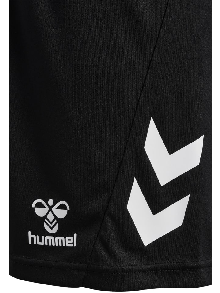 Hummel Trainingsset Shirt & Shorts Atmungsaktiv Polyester in Schwarz günstig kaufen