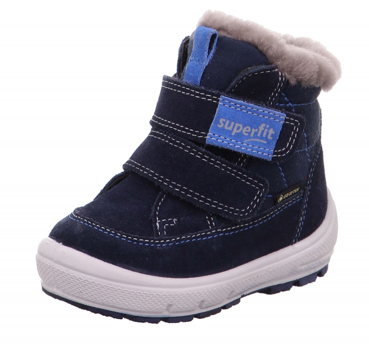 GROOVY - Blau Boots mit Klettverschluss