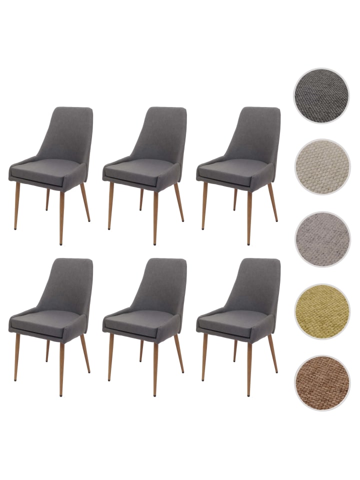 MCW 6er-Set Esszimmerstuhl O27, Dunkelgrau günstig kaufen onesize