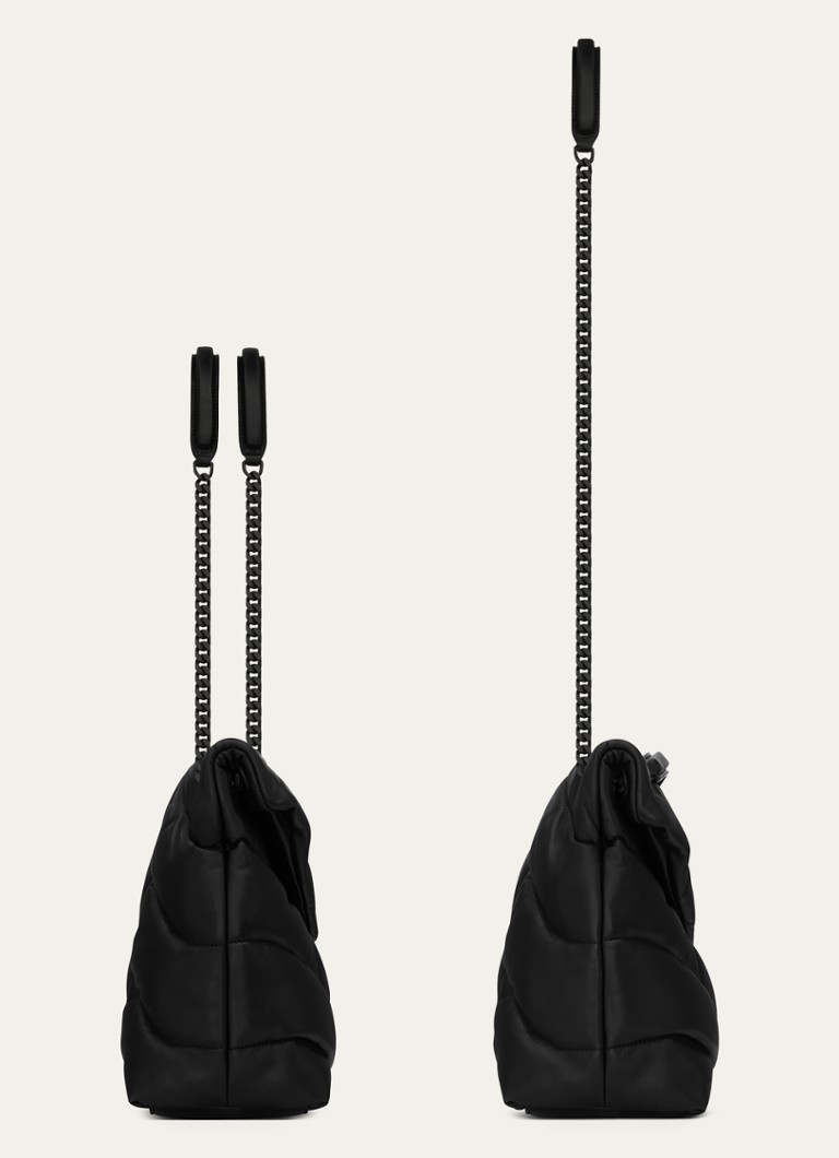 Geantă de umăr Saint Laurent Puffer Medium din piele de miel