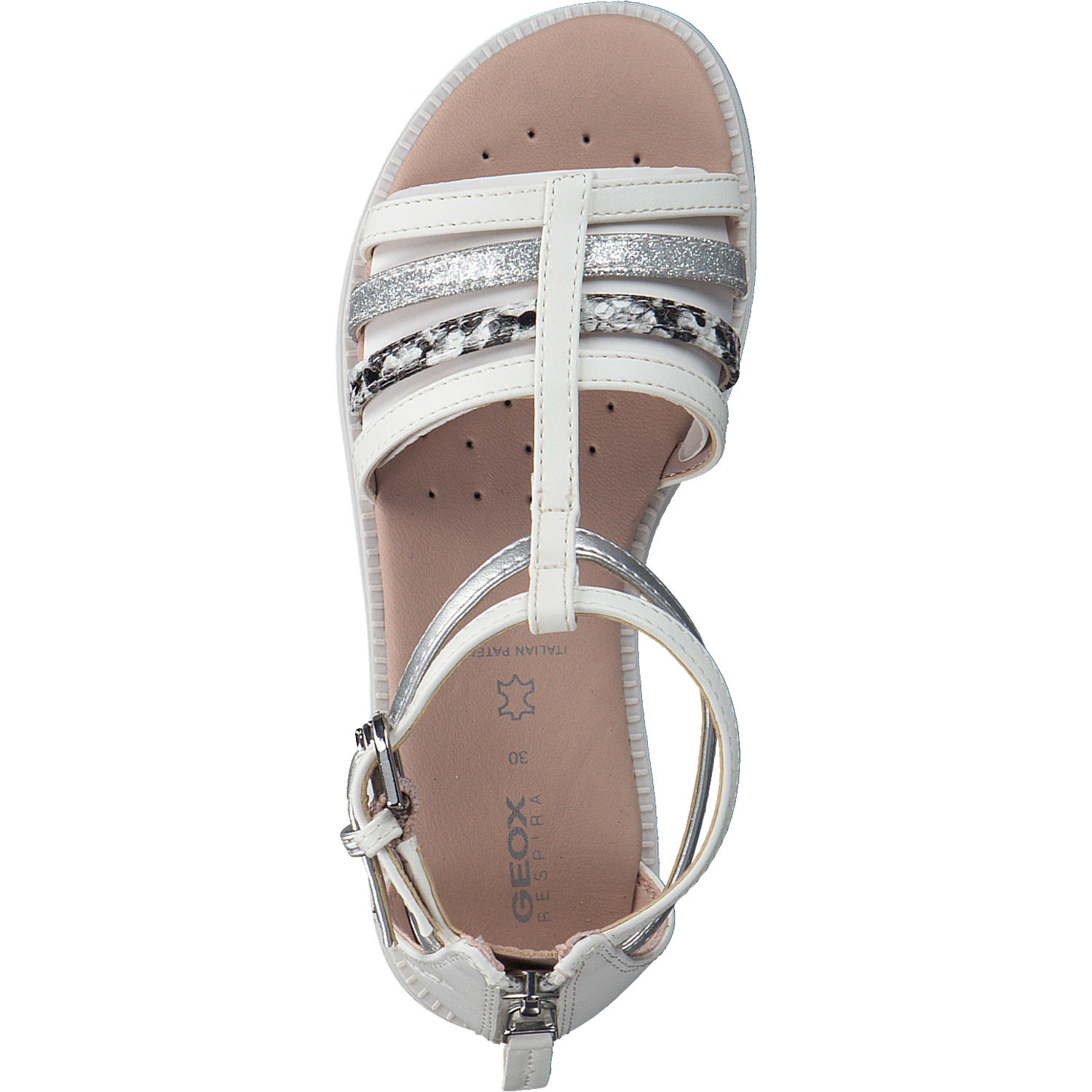 Geox J7235D, Sandalen (Kinder), Kinder, Weiß
