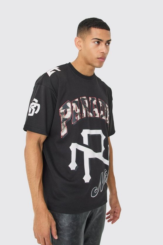 Oversize T-Shirt mit Dark Tropics Print