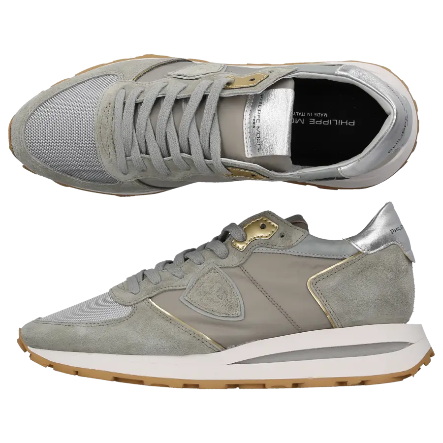 Philippe Model - Sneaker low TROPEZ HAUTE Veloursleder Textil - grün