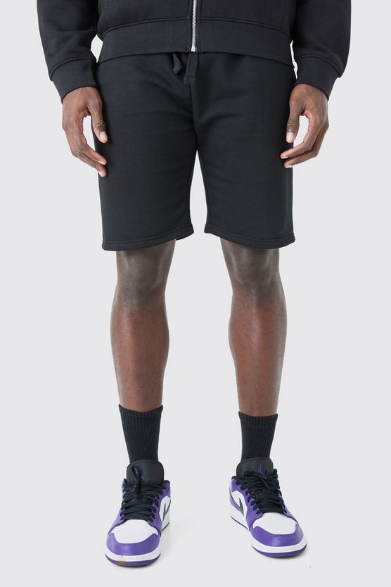 Mittellange Slim-Fit Jersey-Shorts