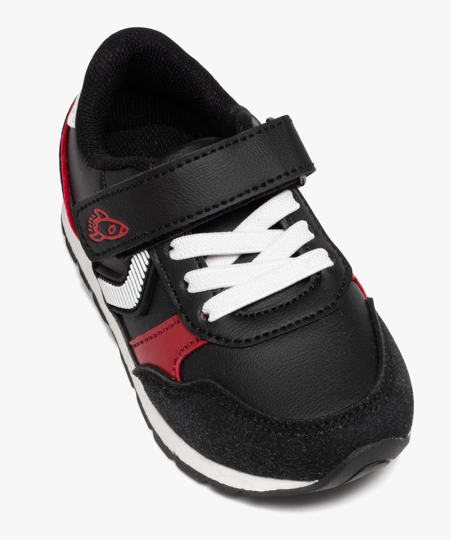 Basket bébé Garçon avec empiècements colorés et fermetu... noir | GEMO