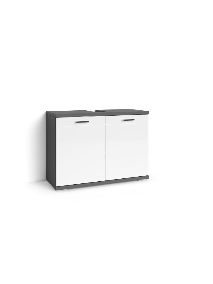 byLiving Waschbeckenunterschrank NEBRASKA in Anthrazit / Weiß - (B) 80 x (H) 59 x (T) 31,5 cm günstig kaufen onesize