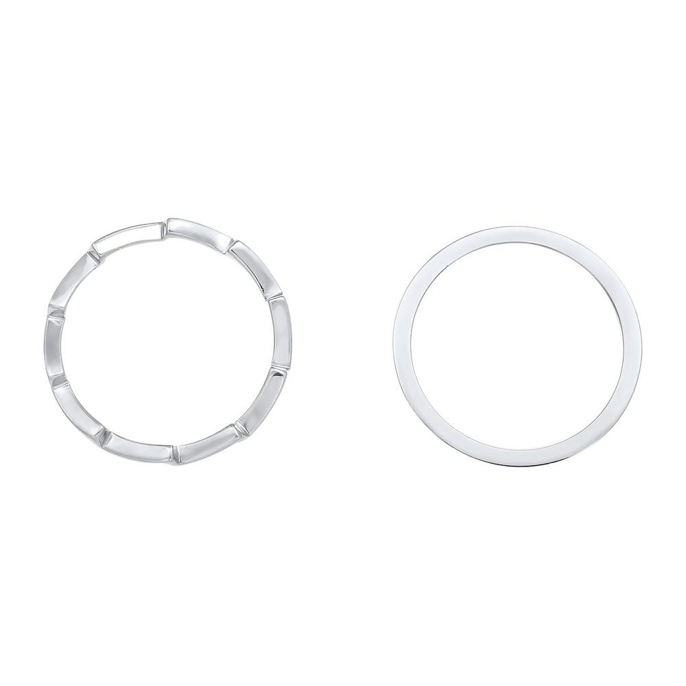 Elli Elli Bague Géo Look Basic Trend Blogger Ensemble Bague Femme - (925/1000) Argent Bague