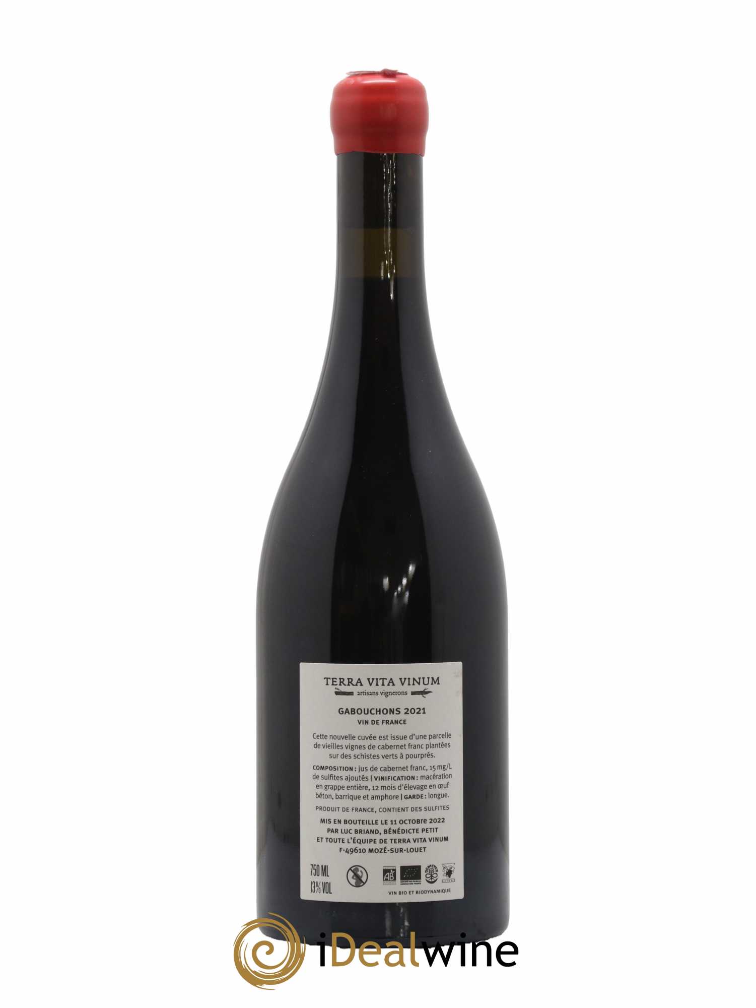 Vin de France Gabouchons Terra Vita Vinum  2021 - Lot de 1 Bouteille