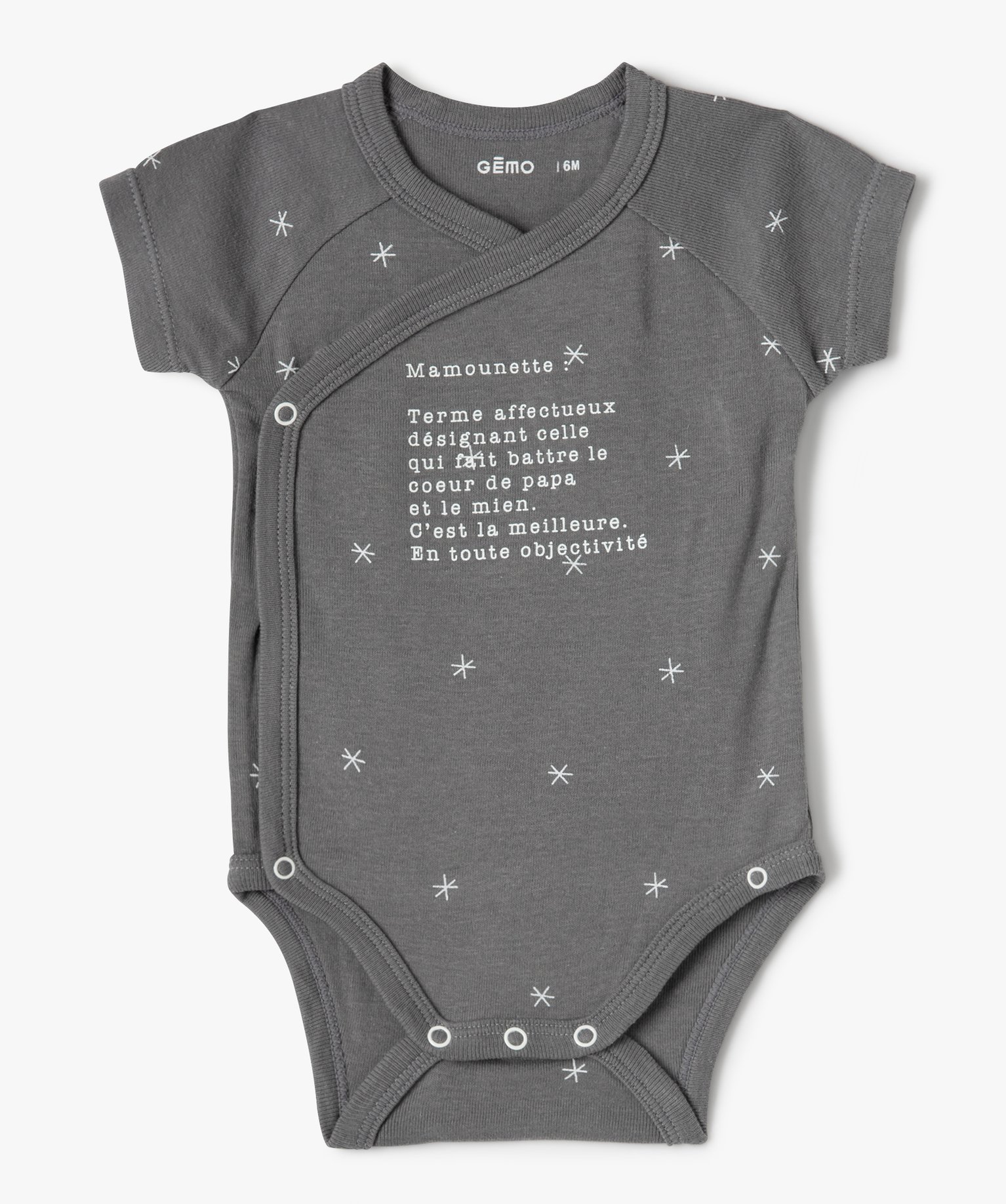 Body bébé manches courtes fermeture croisée (lot de 3) ecru | GEMO