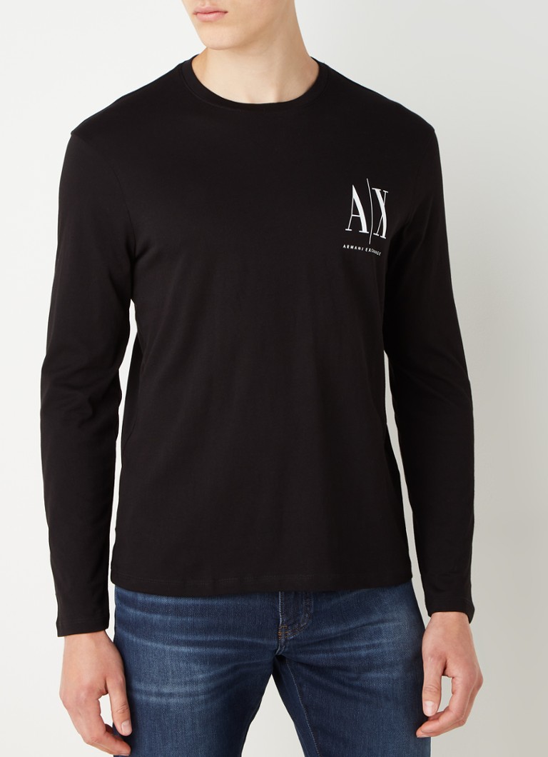 Armani Exchange garās piedurknes ar logotipa apdruku
