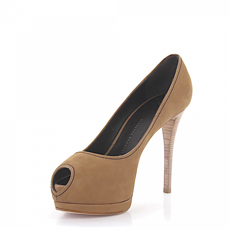 Giuseppe Zanotti - High Heel Peeptoes - beige