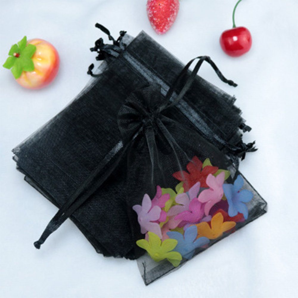 Lubgitsr Aufbewahrungstasche 100 Stück Organzasäckchen 7 X 9cm Organza Säckchen, Schmuckbeutel (100-tlg)