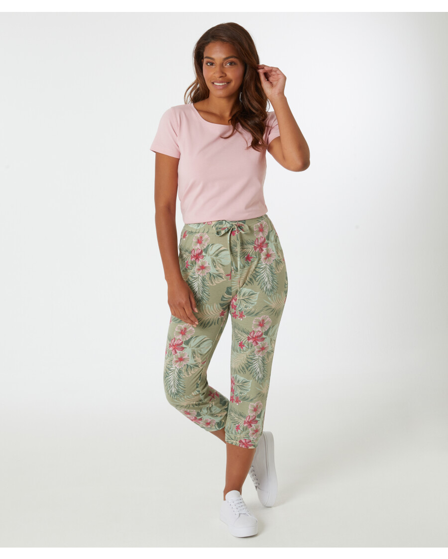 Hose mit floralem Muster