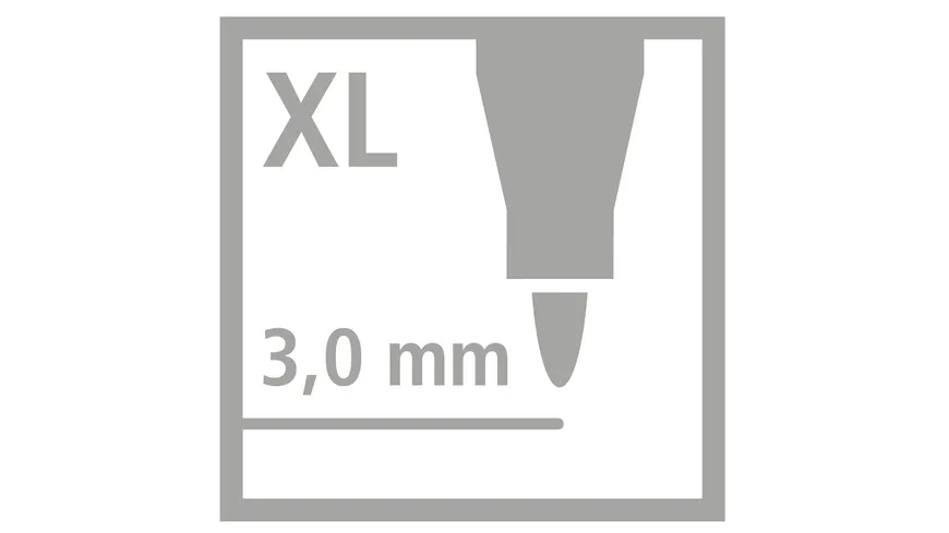 STABILO® Metallic-Filzstift mit robuster XL-Spitze - STABILO Trio DECO - 8er Pack - mit 8 verschiedenen Farben sortiert