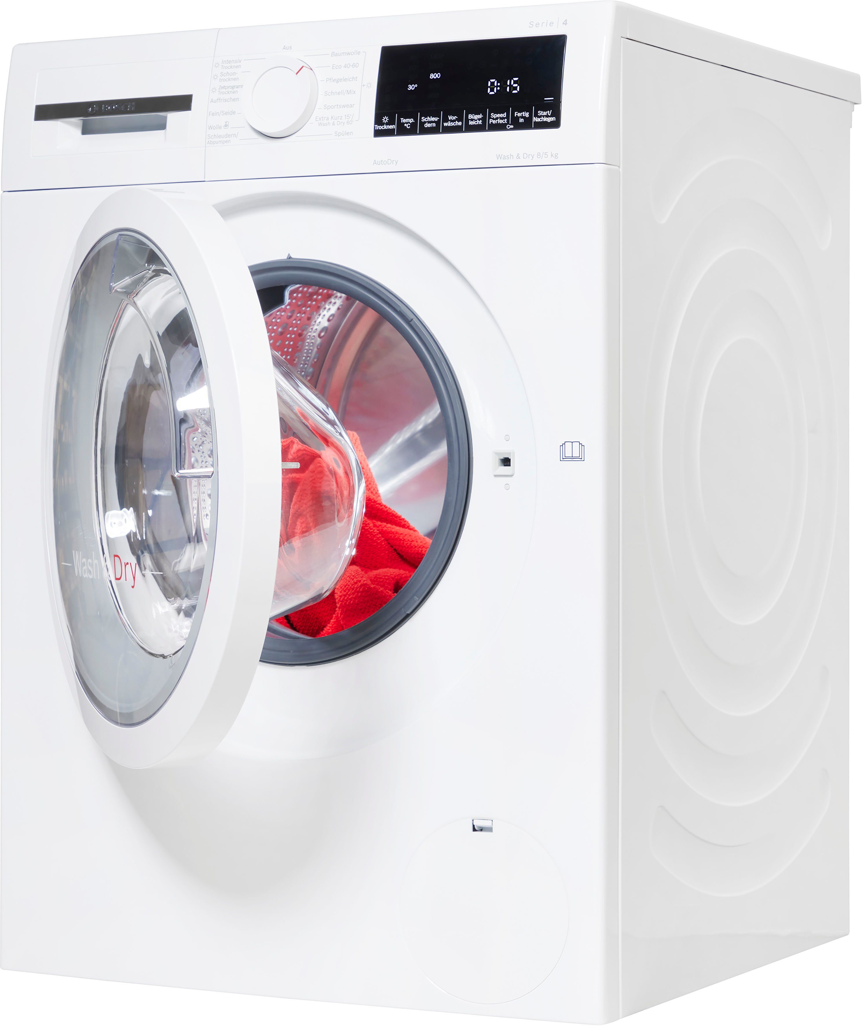 BOSCH Waschtrockner WNA134V0, 8 kg, 5 kg, 1400 U/min