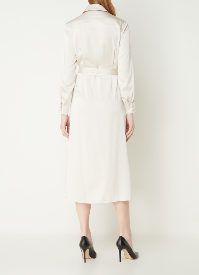 Claudie Pierlot Robe portefeuille midi en satin Raquela