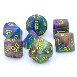 Festive Rio w/yellow 7-Würfel Set (Signature)