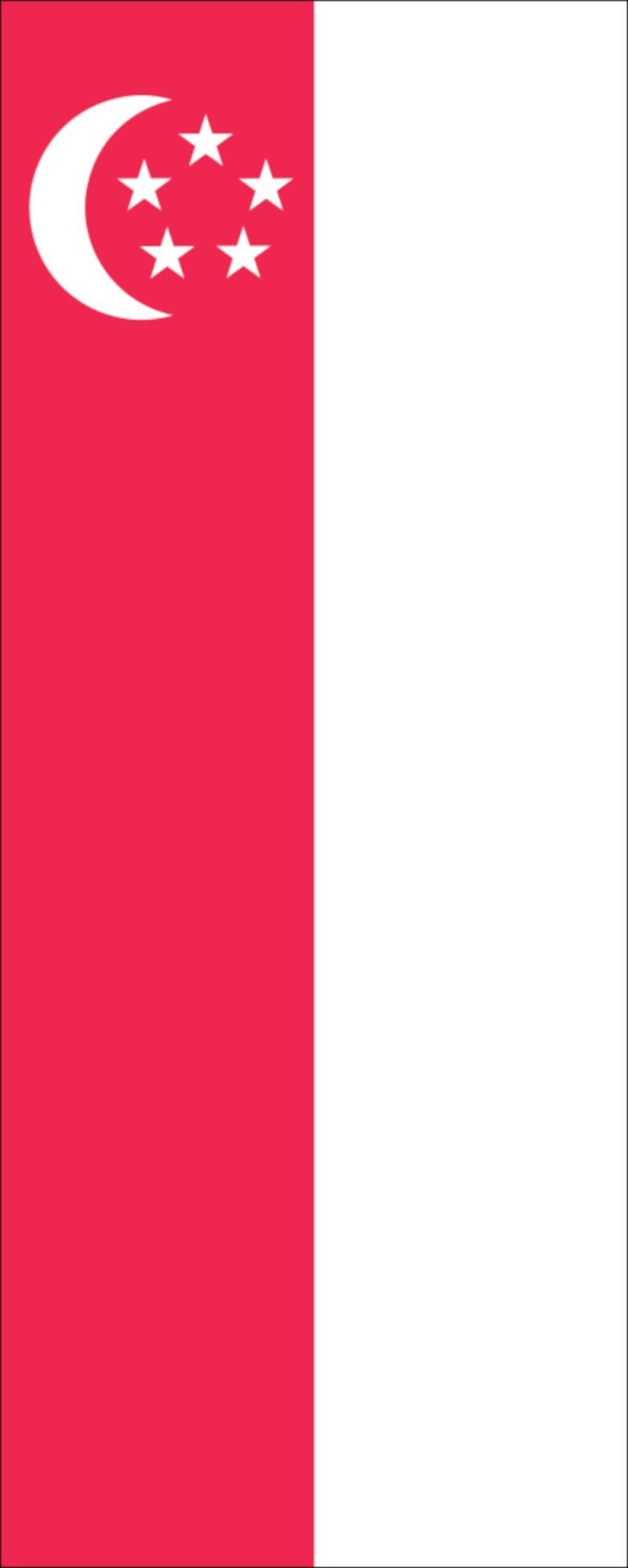 flaggenmeer Flagge Flagge Singapur 110 g/m² Hochformat