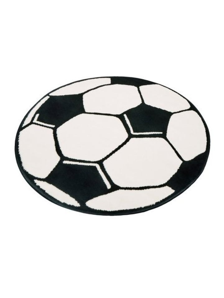 Hanse Home Kinderteppich Fußball rund weiß schwarz günstig kaufen