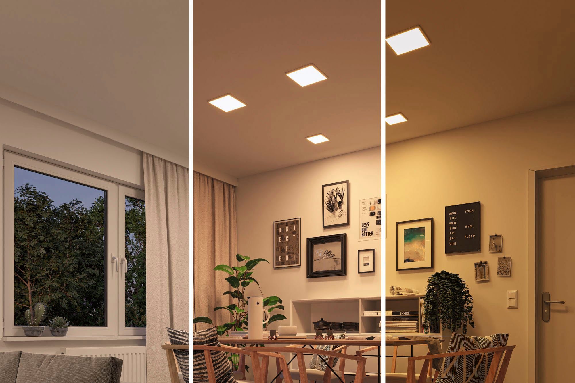 Paulmann LED Einbauleuchte Areo, Memoryfunktion, LED fest integriert, Warmweiß, LED-Modul, WarmDim-Stepschaltung