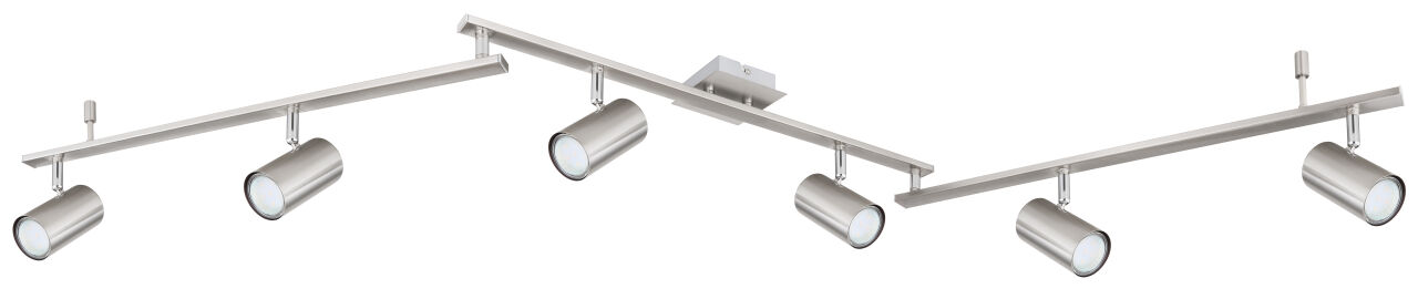 Globo Lighting - ROBBY - Strahler Metall Nickel matt, 6x GU10