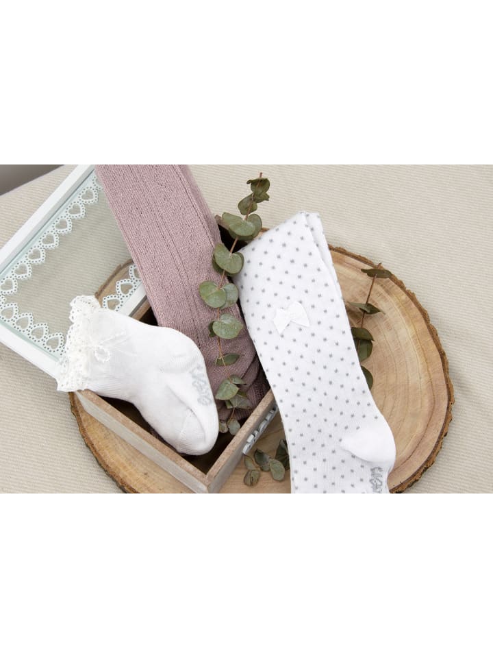 ewers 2er-Set Socken Taufsöckchen mit Spitze in weiß günstig kaufen