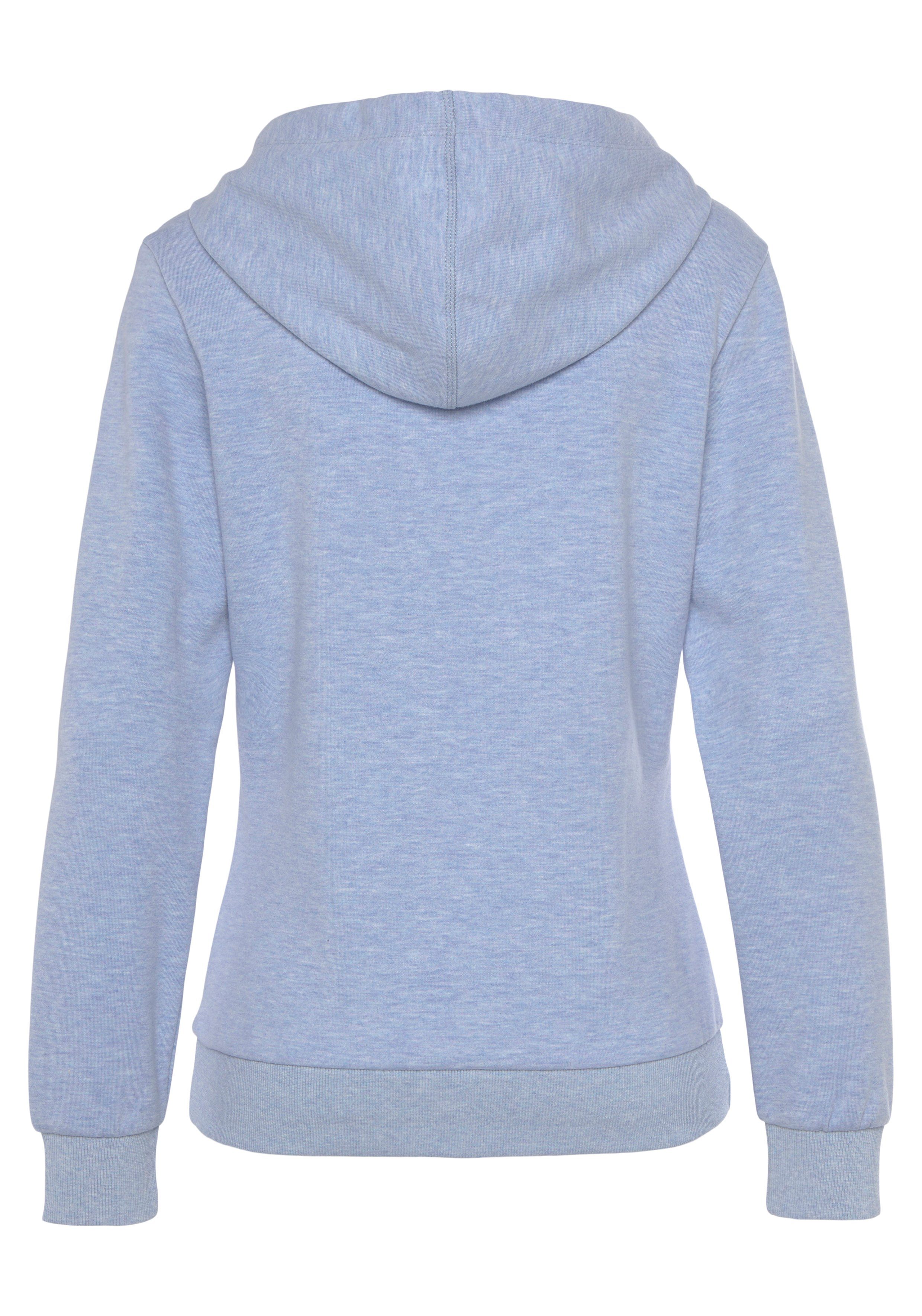 Bench. Loungewear Kapuzensweatshirt -Lounge Hoodie- mit glänzender Logostickerei, Loungewear, Loungeanzug