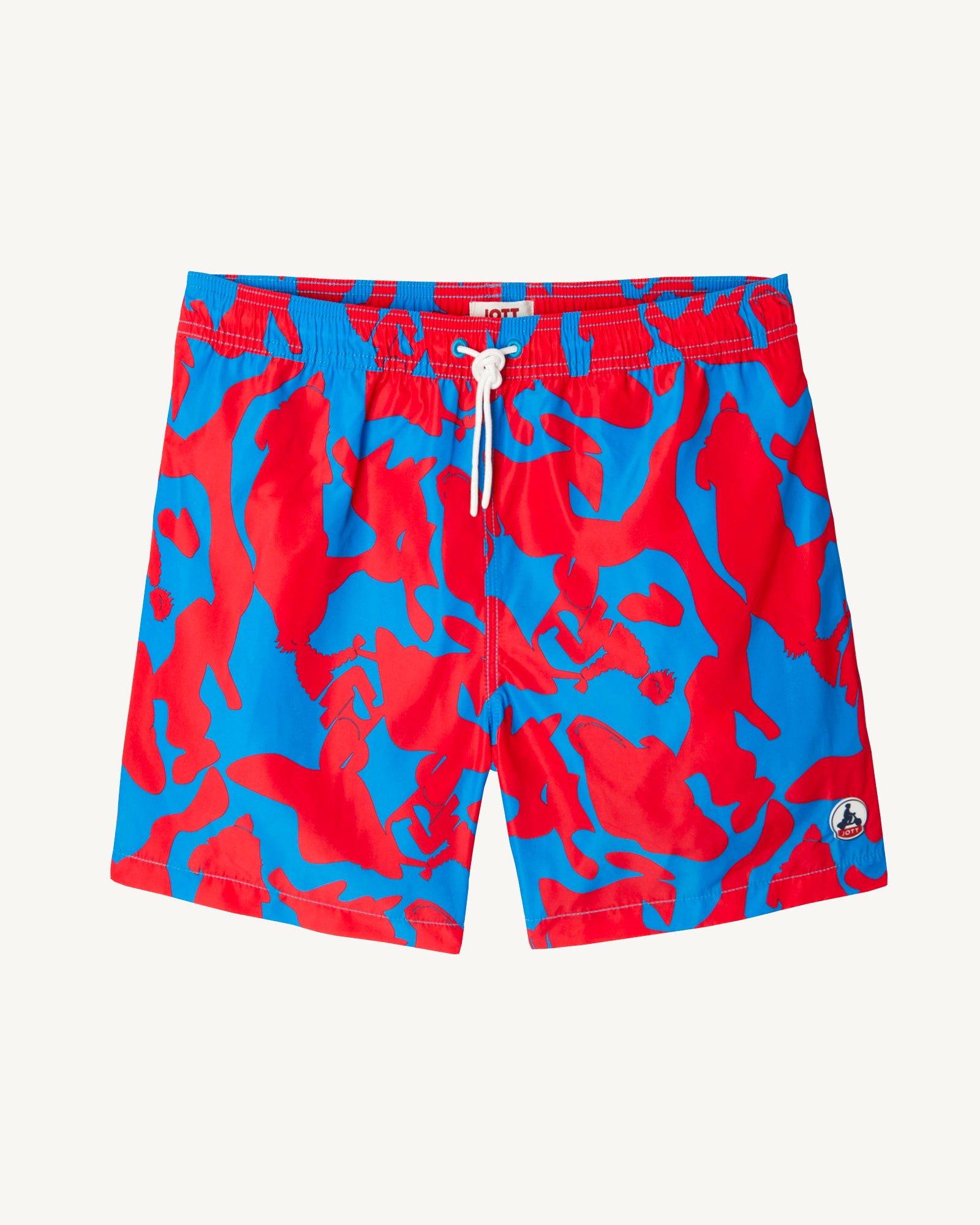 Short de bain Camo azur/Rouge intense Biarritz