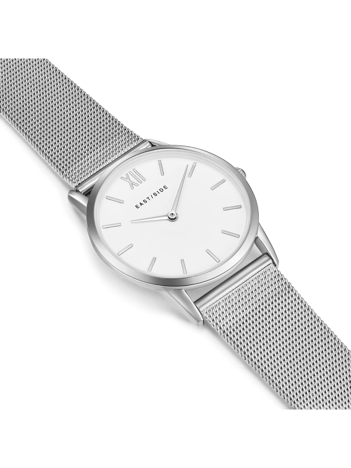 Eastside NY Damen Quarzuhr silber Edelstahl silber in silber günstig kaufen 20 cm
