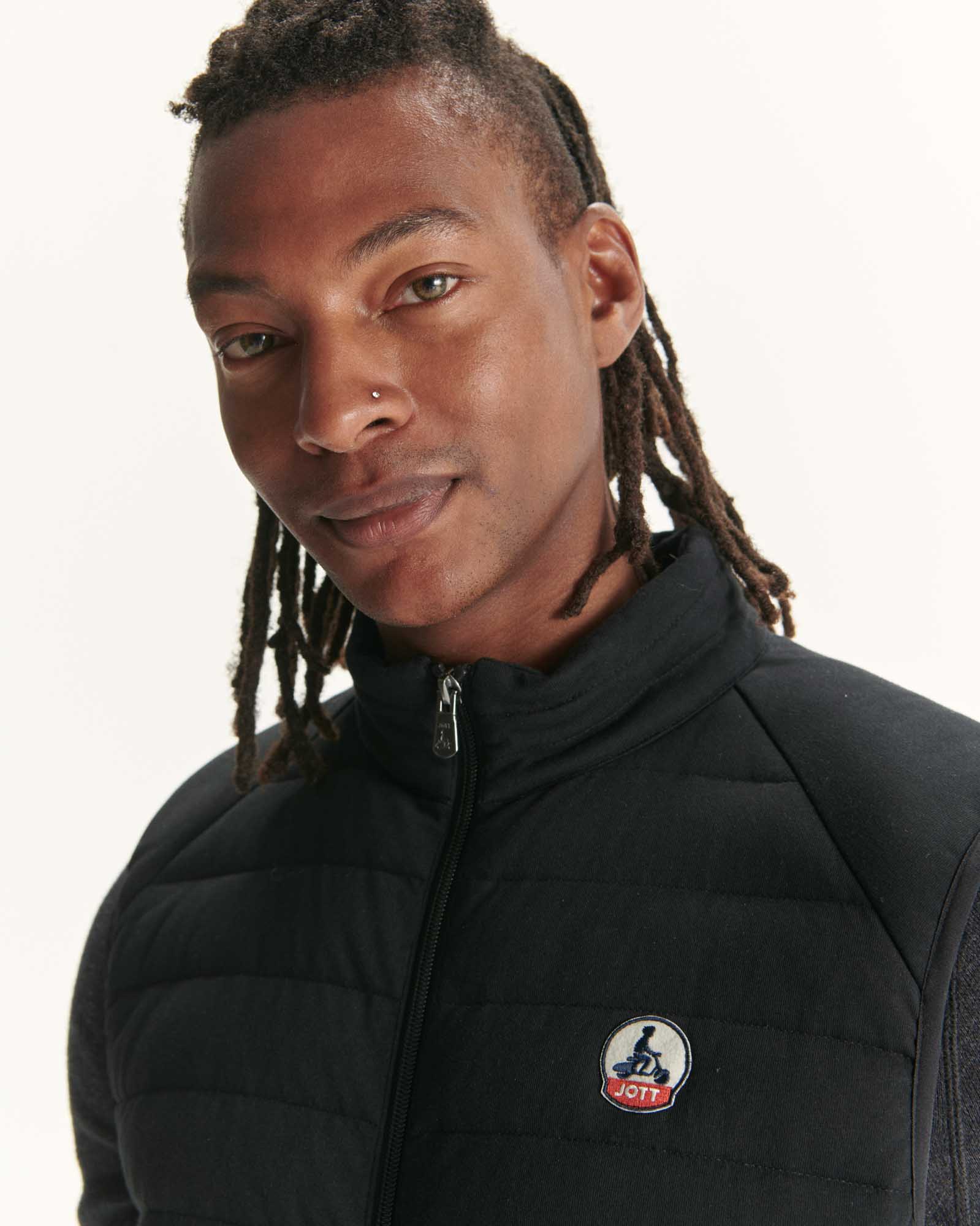Doudoune sans manches jersey Noir Tom