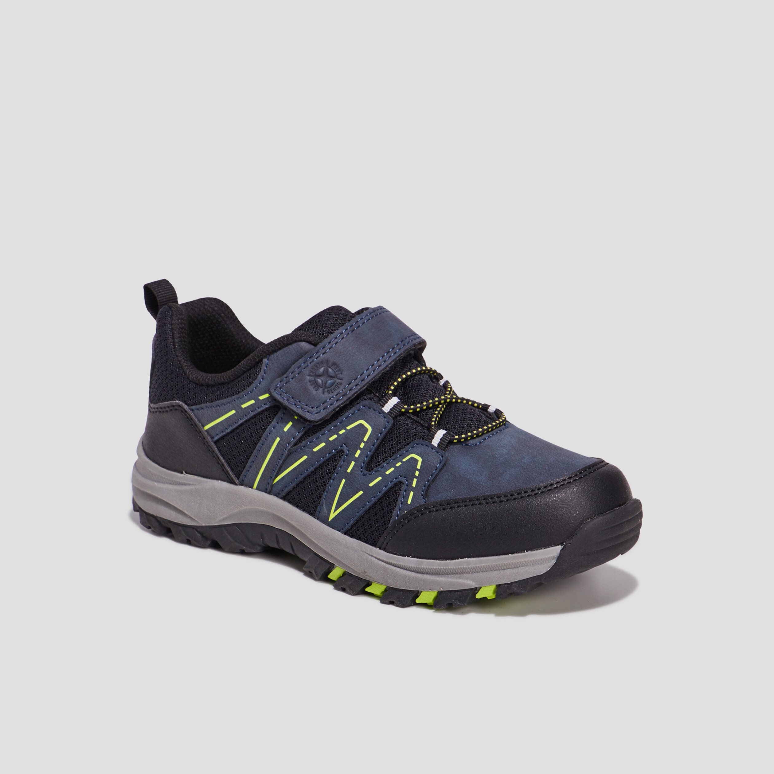 Baskets running à scratchs Trappeur bleu marine garçon | La Halle