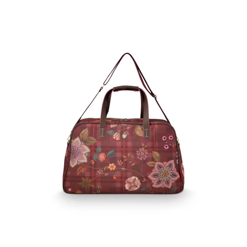 Pip Studio Tovy Weekend Bag Medium Flores Felices - Red