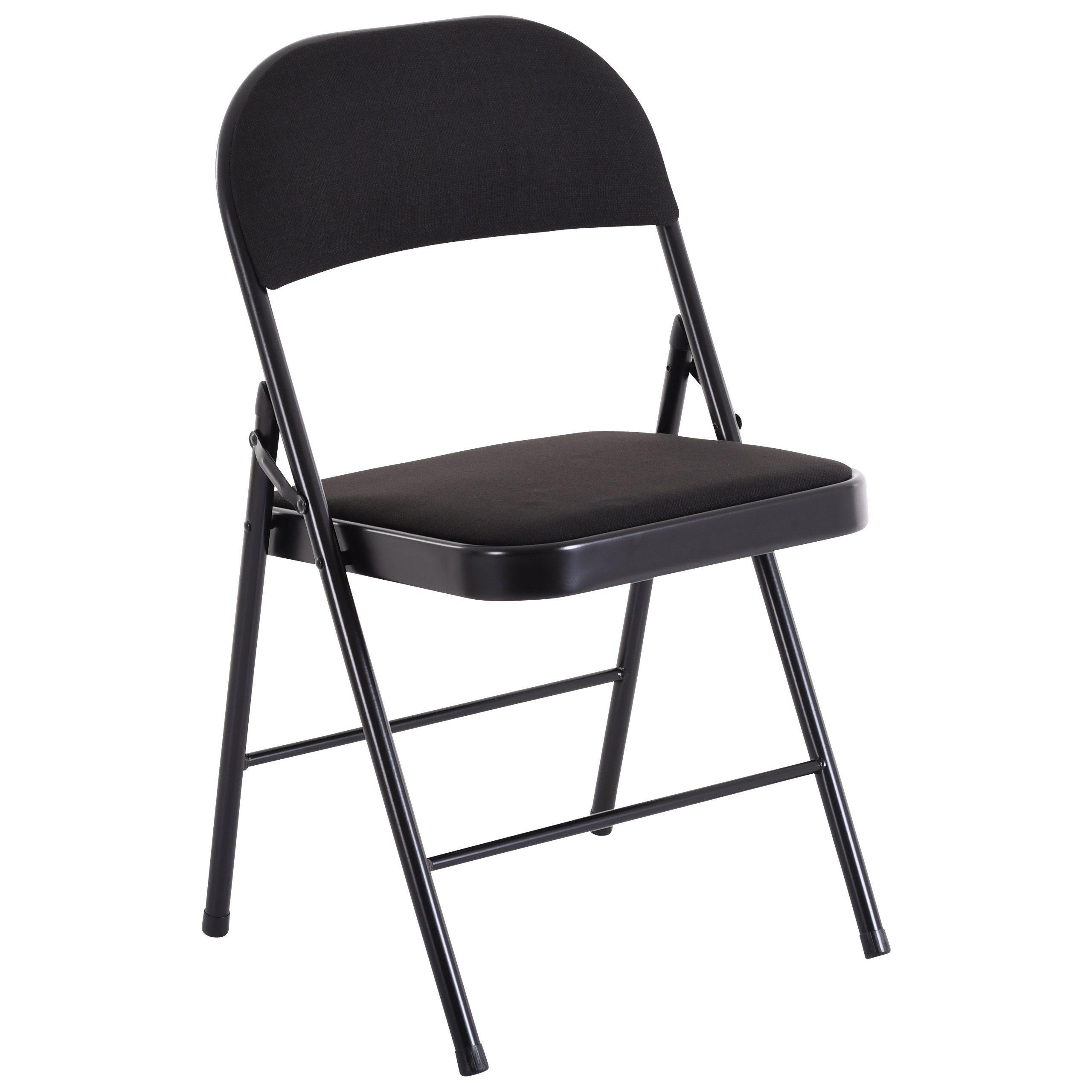 Raburg Klappstuhl Gästestuhl ELIAS mit Stoffbezug, verschiedene Farben, Gestell SCHWARZ (4er-Set), praktischer & kompakter Konferenz-Stuhl, stabiles Faltstuhl & Klappstuhl-Set aus Stahl, klappbar, belastbar bis 130 kg