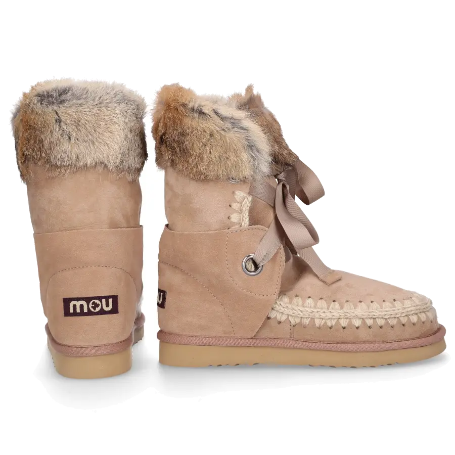 MOU - Snowboots LACE gefüttert - beige