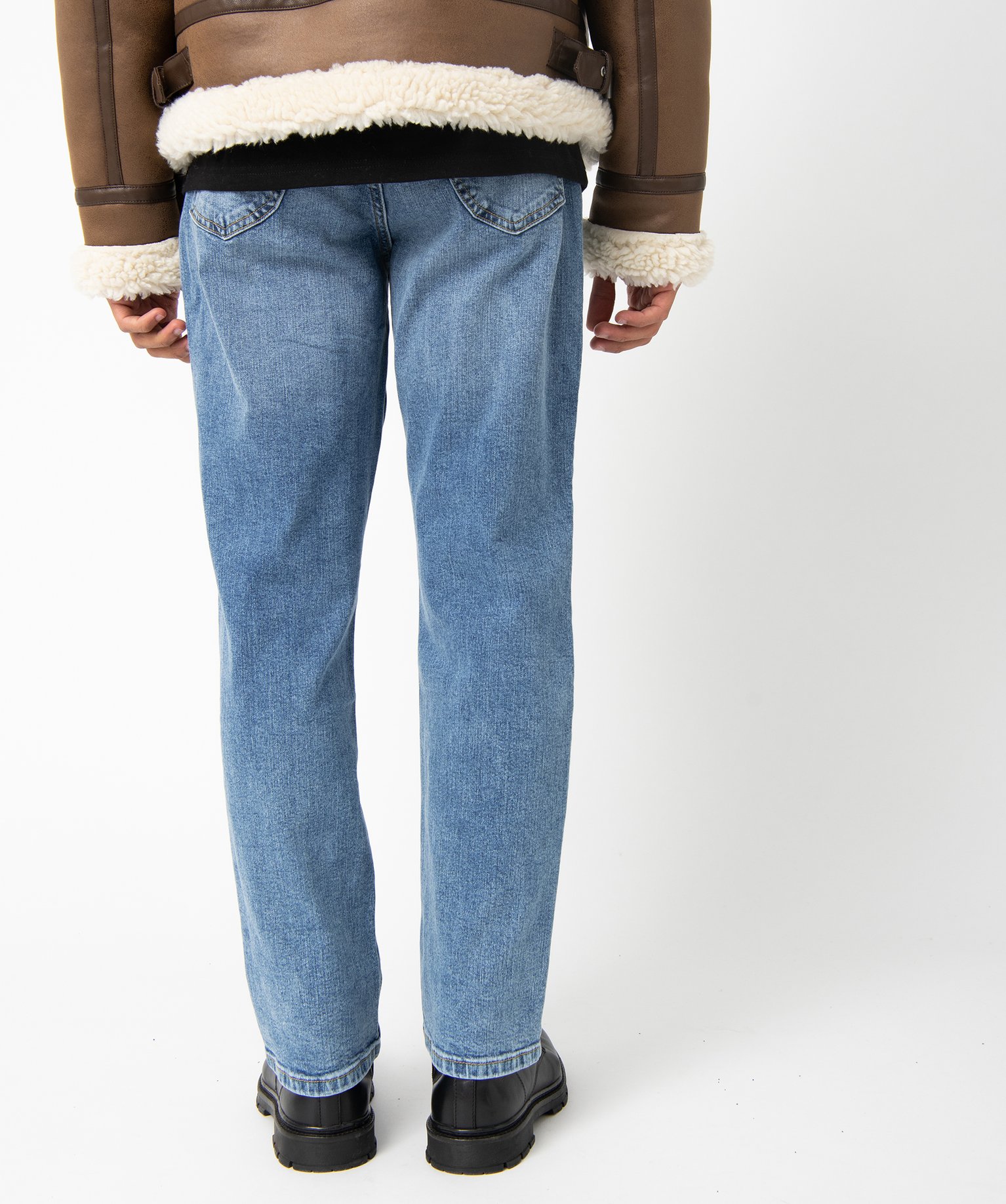 Jean homme coupe Straight au coloris délavé stone | GEMO