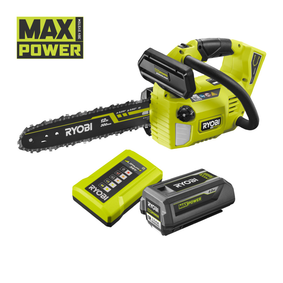 Ryobi 5133006619 Trådløs hekksaks MAX POWER 36V 60 cm 4,0 Ah batteri og lader i eske