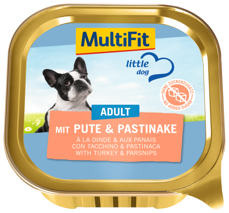 MultiFit Hundenassfutter MultiFit Adult Little Dog 11x150g mit Pute & Pastinake