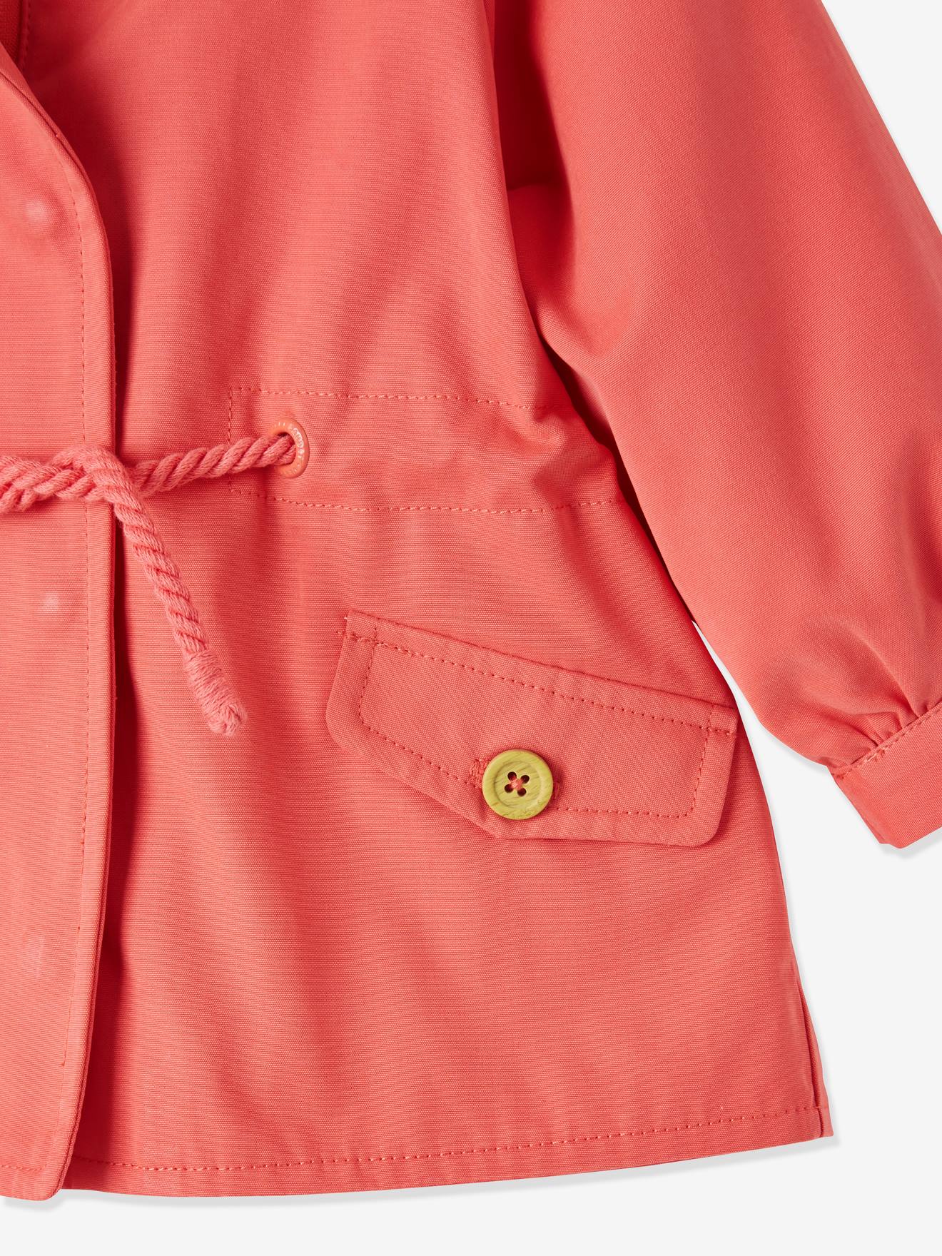 Vertbaudet Mädchen Baby Jacke mit Kapuze - koralle