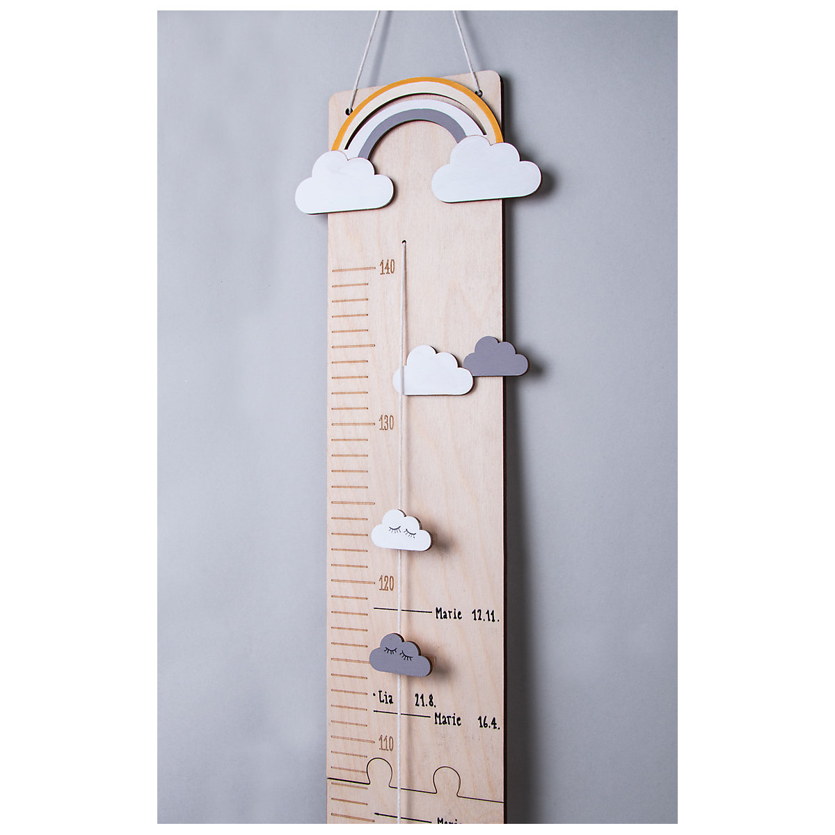 Kreativ-Set Holz Messlatte, natur, von 60-140cm