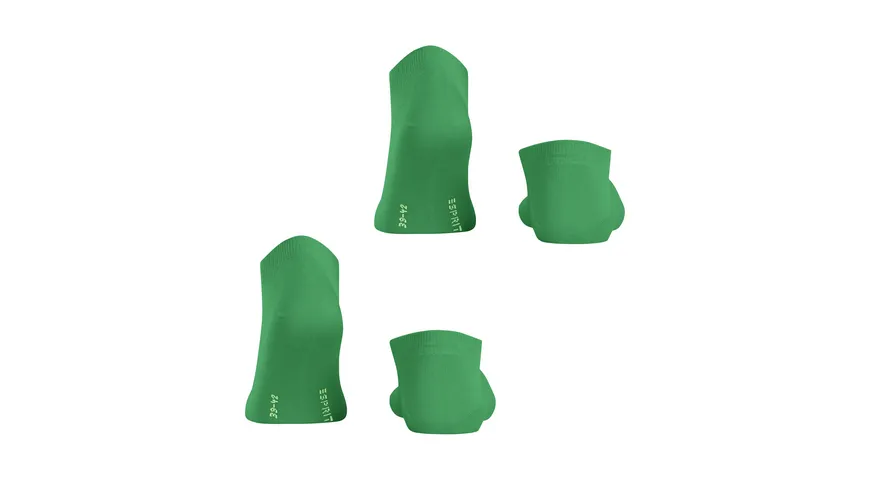 ESPRIT Herren Sneaker Socken Basic Uni 2er Pack grün