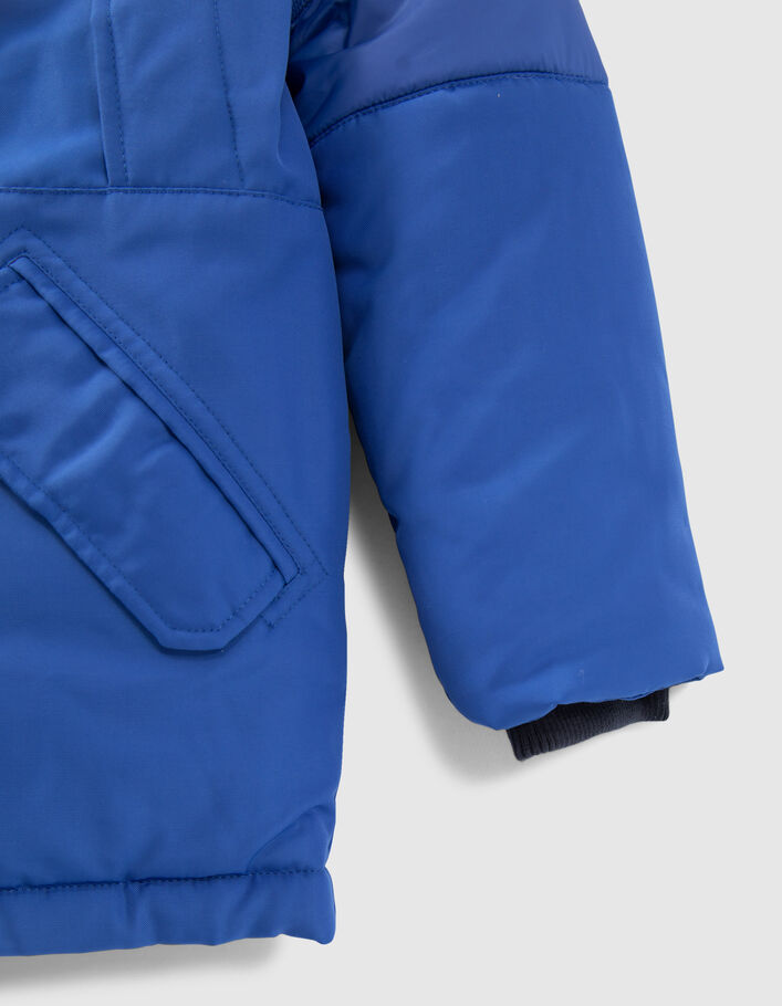 Parka bleu électrique détails matelassés garçon
