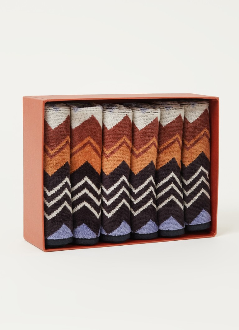 Missoni Giacomo Gästehandtücher – 30 x 30 cm, 6er-Set in Geschenkverpackung