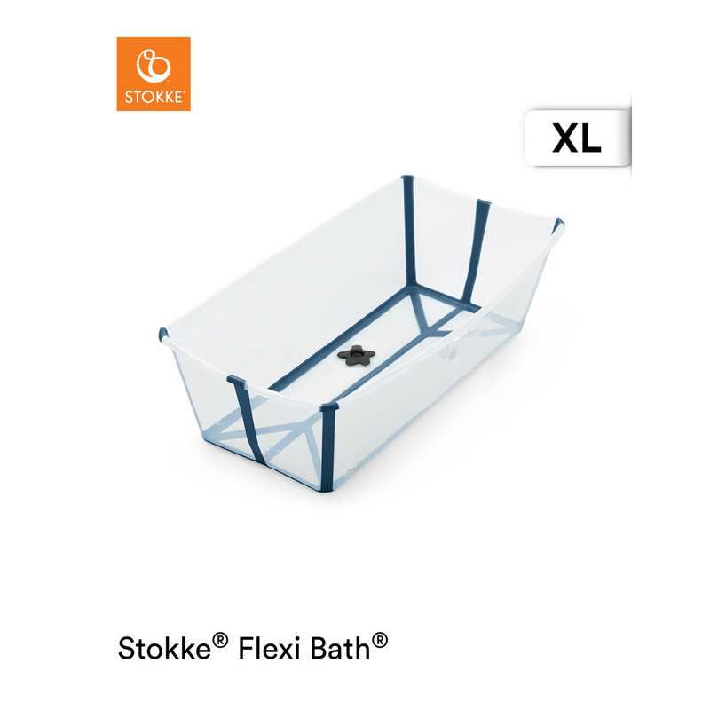 Baignoire pliable Flexibath XL transparente bleue Stokke